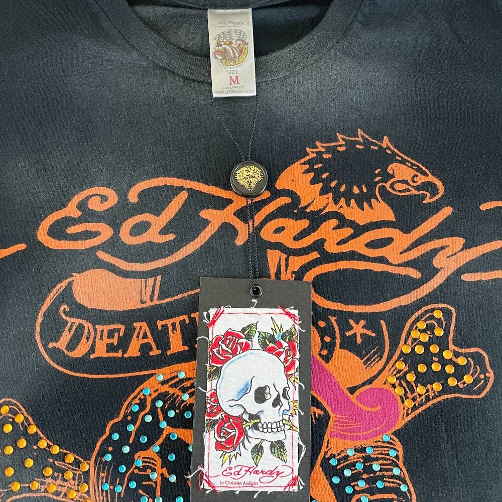 Vintage 2000s! NWT Ed Hardy T-Shirt Men's Size M. Made in USA!